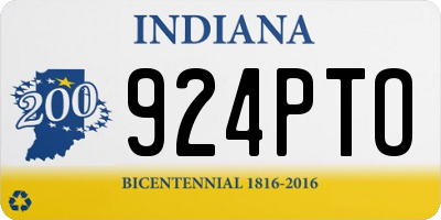IN license plate 924PTO