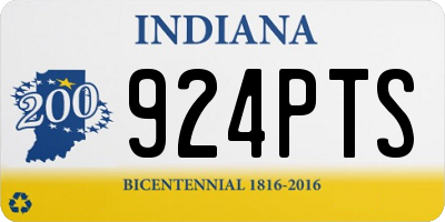 IN license plate 924PTS