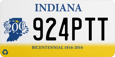 IN license plate 924PTT