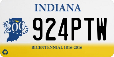 IN license plate 924PTW