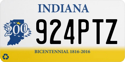 IN license plate 924PTZ