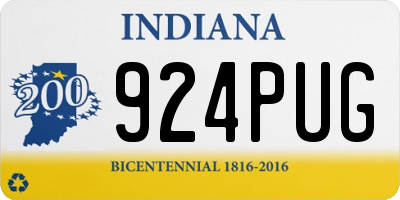 IN license plate 924PUG
