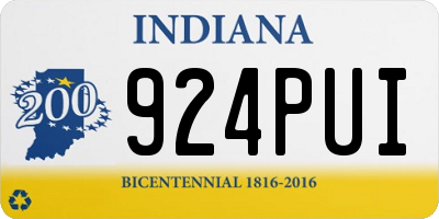 IN license plate 924PUI