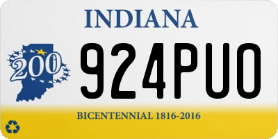 IN license plate 924PUO