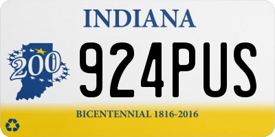 IN license plate 924PUS