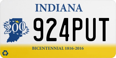 IN license plate 924PUT