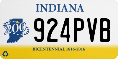 IN license plate 924PVB