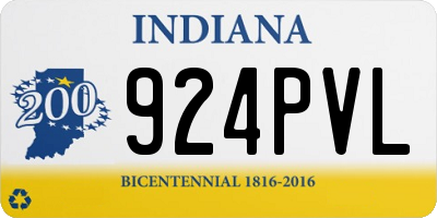IN license plate 924PVL
