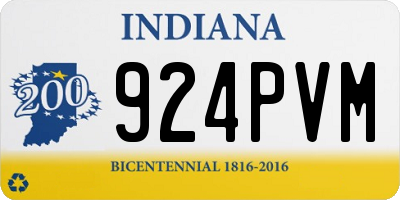 IN license plate 924PVM