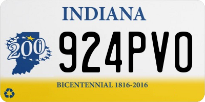 IN license plate 924PVO
