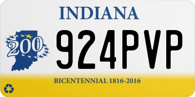 IN license plate 924PVP