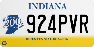 IN license plate 924PVR