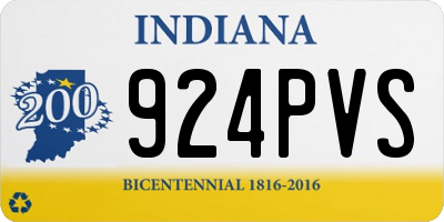 IN license plate 924PVS
