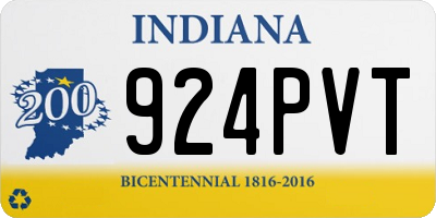 IN license plate 924PVT