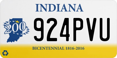 IN license plate 924PVU