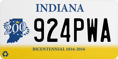IN license plate 924PWA