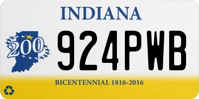 IN license plate 924PWB