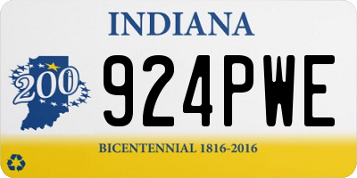 IN license plate 924PWE