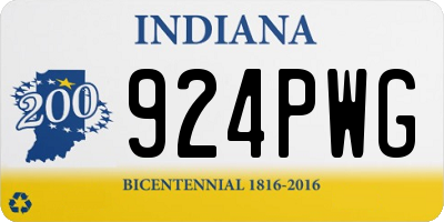 IN license plate 924PWG