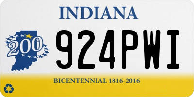 IN license plate 924PWI