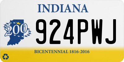 IN license plate 924PWJ
