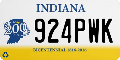 IN license plate 924PWK