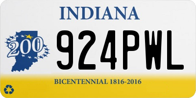 IN license plate 924PWL