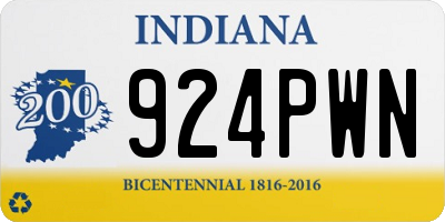 IN license plate 924PWN