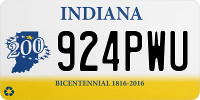 IN license plate 924PWU