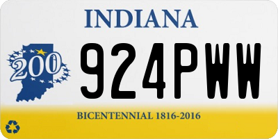 IN license plate 924PWW