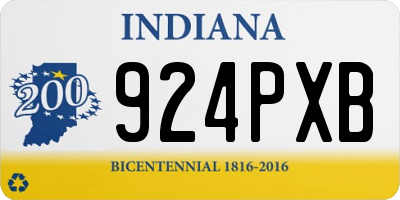IN license plate 924PXB