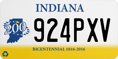 IN license plate 924PXV