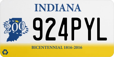 IN license plate 924PYL