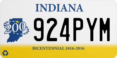 IN license plate 924PYM
