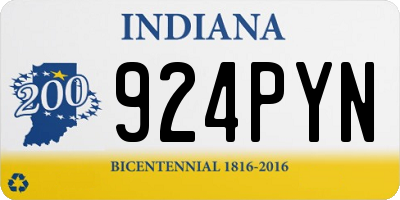 IN license plate 924PYN