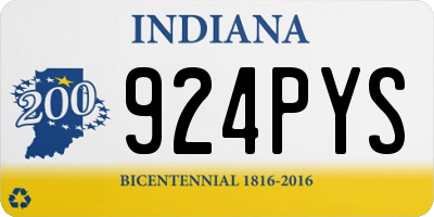 IN license plate 924PYS