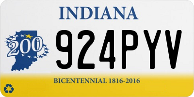 IN license plate 924PYV