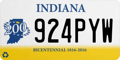 IN license plate 924PYW