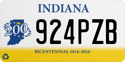 IN license plate 924PZB