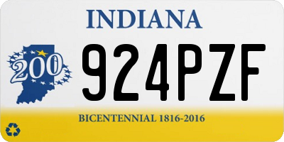 IN license plate 924PZF
