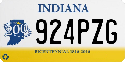IN license plate 924PZG