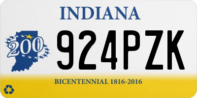 IN license plate 924PZK