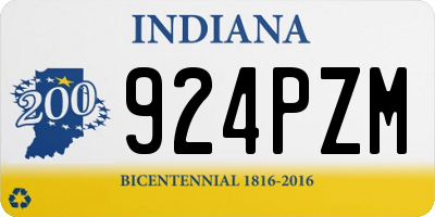 IN license plate 924PZM