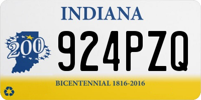IN license plate 924PZQ