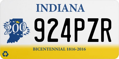 IN license plate 924PZR
