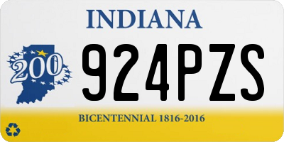 IN license plate 924PZS