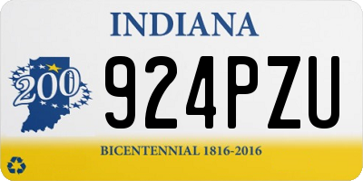 IN license plate 924PZU