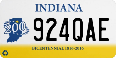 IN license plate 924QAE