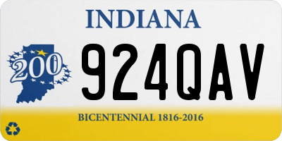 IN license plate 924QAV