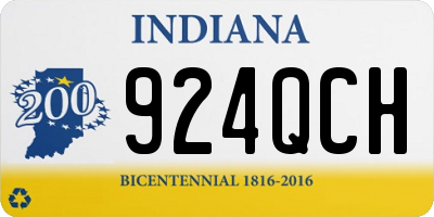 IN license plate 924QCH